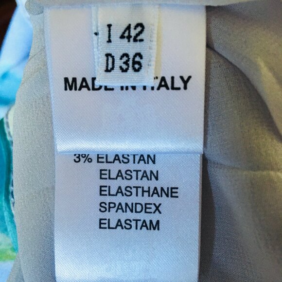 BluMarine Dress Italian Designer Floral Pleats Cotton Lined Women’s Size 42 US 6 - Picture 13 of 16